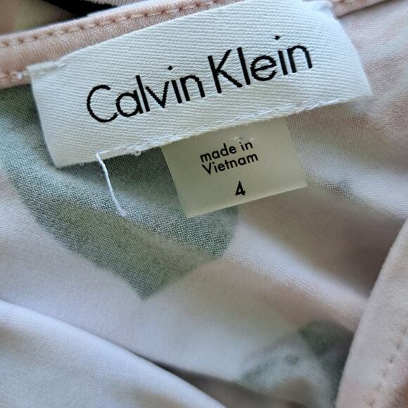 Calvin Klein Rosie Print Stretch Jersey Maxi Dress Size 4 V-neck Sleeveless - Picture 5 of 9